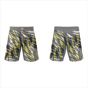 กางเกงขาสั้น MMA ปักลายดอกไม้สำหรับผู้ชายผ้าระบายอากาศมีระบายลายดอกไม้สำหรับต่อสู้คิกบ็อกซิ่งชุดออกกำลังกาย - Product Image 3