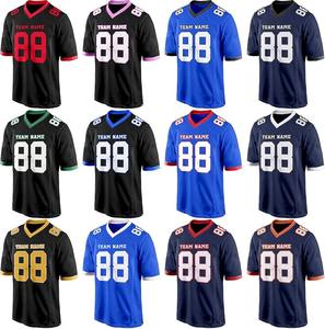 Camiseta de Fútbol Americano Personalizada de Alta Calidad, Transpirable, Antibacteriana, de Secado Rápido, Cuello en V, Manga Corta, Uniforme de Juego de Malla - Talla XL Plus - Product Image 4