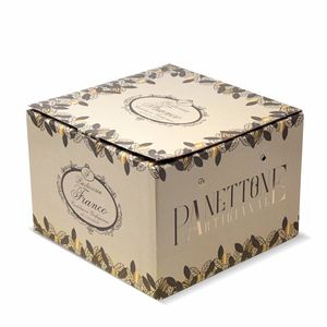 Boîte SCRIGNO personnalisée pour Panettone 23x23x16 cm - Emballage de gâteau gaufré brillant laminé avec finition UV - Product Image 2