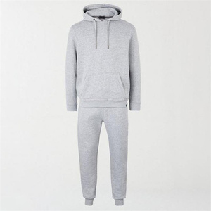 Ensemble de survêtement unisexe avec sweat à capuche et jogging en molleton de coton, tenue 2 pièces, uni, logo personnalisé, vêtements de sport décontractés chauds pour l'hiver - Product Image 3