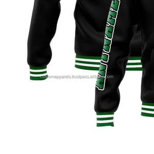 Premium Wool Varsity <b>Jacket</b> with Leather Sleeves Custom Embroidery High-End Varsity Coat for <b>Men</b> - Product Image 5