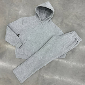 ชุดวอร์มผ้าคอตตอนหนาและกางเกงวอร์มสำหรับผู้ชายผ้าโพลีเอสเตอร์เนื้อนุ่มหนาโอเวอร์ไซส์มีกระเป๋า - Product Image 5