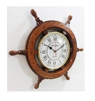 Nouvelle Décoration Murale Nautique Élégante en Bois Poli Brillant, Grand Volant de Bateau, Design Moderne, Idéal pour la Maison ou le Bureau, Cadeau Parfait