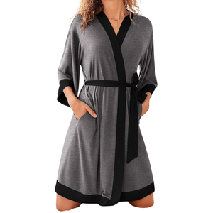 Albornoz de estilo coreano profesional Unisex, suave, cómodo, transpirable, de secado rápido, ropa de dormir de talla grande, paquete combinado, ropa de dormir para hombre - Product Image 1