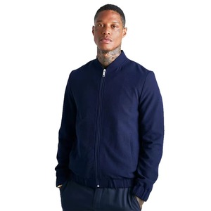 แจ็กเก็ตบอมเบอร์เข้ารูปแฟชั่นสีทึบลำลองสำหรับฤดูใบไม้ผลิฤดูใบไม้ร่วงเสื้อคลุมกันหนาวสำหรับผู้ชายแจ็คเก็ตเบสบอลมาใหม่ - Product Image 2