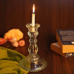 European Luxury <b>Dinner</b> Wedding Decorations Crystal Table Candlestick Glass <b>Candle</b> Holder for Home and Christmas Decorations - Product Image 1