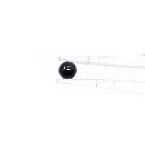 Zafiro Negro Natural Sin Tratar de 3mm 4mm, Cabujón Calibrado Redondo Ovalado con Corte Rosa, Gema Suelta de Colores Arcoíris con Reverso Plano de 8mm - Product Image 2