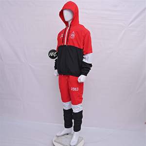 ชุดกีฬาสำหรับวิ่งกันลมโพลีเอสเตอร์100% กันน้ำสไตล์สตรีทของผู้ชายพิมพ์โลโก้ตามสั่ง - Product Image 5