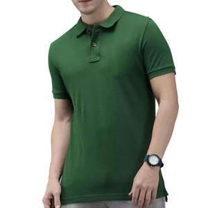 Polo pour homme en piqué de coton premium, manches courtes, coupe ajustée, décontracté, business, golf, respirant, couleur unie, vente en gros pour hommes - Product Image 1