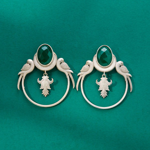 ต่างหูนกยูงประดิษฐ์เครื่องประดับแฟชั่นดีไซน์เนอร์สำหรับผู้หญิงพร้อมอุปกรณ์เสริมสำหรับสุภาพสตรีชุบสารต้านอนุมูลอิสระ - Product Image 3