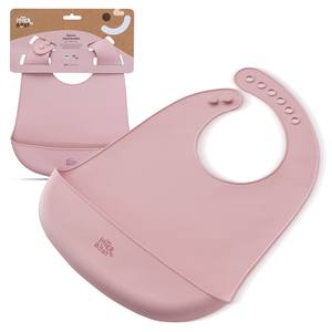 Babero de Silicona Rosa Oscuro para Bebés de 0 a 12 Meses - Product Image 1