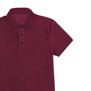 Camisa Polo Borgoña para Hombre, Corte Entallado, Informal, Cómoda, de Algodón, Top de Verano, Elegante y Transpirable - Product Image 6