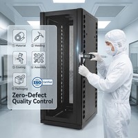 Armoire serveur industrielle haute capacité 47U avec plateaux de câblage verticaux intégrés et roulettes