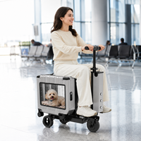 Transporteur Électrique pour Animaux avec Boîte Détachable, Bagage de Voyage Modulaire pour Chats et Petits Chiens, 42L PC + Alliage d'Aluminium, Utilisation Extérieure