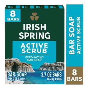 Irish Spring Active Scrub Mens <b>Bar</b> <b>Soap</b> Men's <b>Exfoliating</b> <b>Bar</b> <b>Soap</b> Smell Fresh and Clean for 12 - Product Image 3