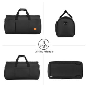 Bolsa de Viaje de Lujo SEYFOCNIA OEM, Bolsas de Lona de Cuero PU Negro con Asas y Mochila - Product Image 6