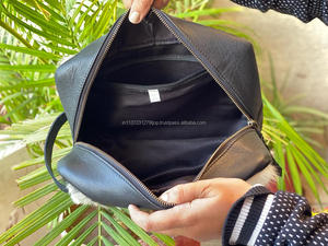 Newly Customized Stylish Cowhide Leather <strong>Travel</strong> <strong>Toiletry</strong> Case New Personalized Handmade Genuine Leather <strong>Hanging</strong> Dopp Kit <strong>Bag</strong> - Product Image 6