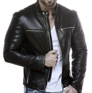 Plus Size Men's Winter <b>Jackets</b> for Men Slim Zipper PU Leather <b>Jacket</b> Fall for Men Coat <b>Black</b> - Product Image 5