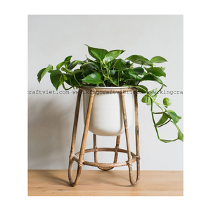 Prix de gros d'usine Pots d'arbre en rotin tissés à la main panier d'arbre décoratif d'intérieur fournisseur vietnamien pour la maison et le jardin - Product Image 1