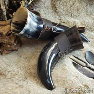 Approvisionnement d'usine en gros manteau sans danger pour les aliments véritable corne de buffle naturelle tasse Viking corne à boire pour animaux de l'Inde exportation - Product Image 4