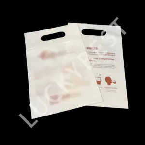 Shopper Shopping Custom Logo Eco-friendly Ldpe Large Custom Transparent With Ziplock Waterproof Plastic Packaging Die Cut Bag