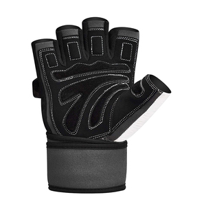 Noir Blanc Couleur Bon Vendeur Avec Propre Logo En Cuir PU OEM Service Gants D'haltérophilie Pour Le Fitness PAR INDUSTRIES AMAZING - Product Image 2
