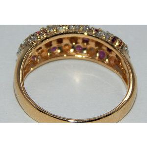 Collezione di anelli di diamanti eleganti con pavè in oro rubino e diamanti 14k - Product Image 4