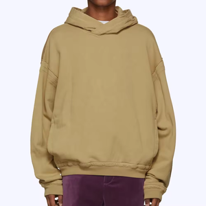 Sweat à capuche surdimensionné pour hommes en coton éponge française polaire personnalisée 400g Sweat à capuche vintage en coton lourd pour hommes - Product Image 3