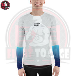 Créez votre propre rashguard MMA pour homme de haute qualité, personnalisé, imprimé, OEM ODM, à séchage rapide, manches longues, tissu 220g, couleurs personnalisées - Product Image 3