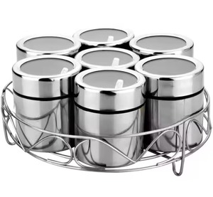 Bocaux à épices en métal parfaits pour organiser les épices sur les étagères du garde-manger de l'assaisonnement des armoires de cuisine - Product Image 1