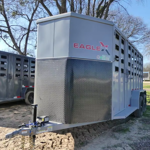 Remorques pour bétail compactes, durables, de haute sécurité, neuves et d'occasion, 6,8x16, garantie 1 an, France, petites exploitations agricoles, transport de bétail - Product Image 1