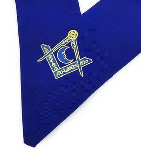 2025 Fashion Hand Embroidered Masonic Regalia Collar Eco Friendly Cotton Apron Craft Officers Masters Collar With Golden Ronpex - Product Image 5