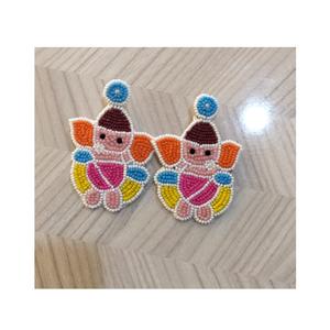 Boucles d'oreilles longues en perles Accessoires artisanaux pour les festivals de bureau universitaire et les boucles d'oreilles à usage quotidien - Product Image 1