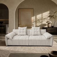 Ensemble de meubles de salon de style italien moderne, canapé modulaire extensible trois places, canapé sectionnel luxueux rembourré