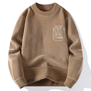 Pull-over personnalisé de haute qualité 500 GSM en molleton de coton Sweat-shirt à col rond uni pour hommes pour tenue décontractée et tenue de sport - Product Image 2