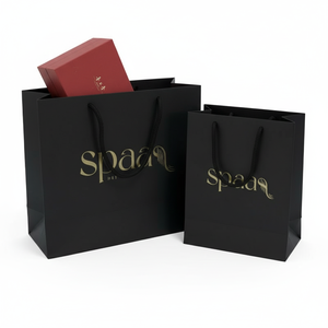 Sac en papier de luxe personnalisé avec votre propre logo, sac cadeau de marque, sac en papier enduit, poignée de longueur de main, impression à l'écran - Product Image 6