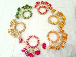 Assorted Color <b>Indian</b> Wedding <b>Bangles</b> & Kalire Bracelets Mehndi Haldi, Sangeet, Mayoon Favors Gift Set (10 .500 Pieces) - Product Image 5