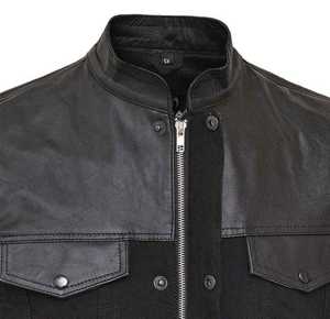 Veste en cuir au design nouveau avec broderie de logo imprimée unisexe vente en gros bon marché - Product Image 3