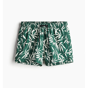 Pantalones cortos de natación estampados de secado rápido transpirables de entrenamiento de verano al por mayor de alta calidad pantalones cortos de baño estampados de hojas verdes para hombres - Product Image 1