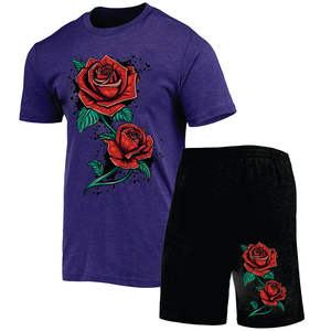 Ensembles de shorts grande taille style de rue personnalisés pour hommes ensemble de shorts de fitness d'été imprimés deux pièces ensemble de shorts haut et bas pour garçons - Product Image 1