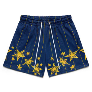 กางเกงขาสั้นตาข่ายพิมพ์ลายทั้งตัวแบบสั่งทำขายส่ง ไซส์ถึง 6XL พร้อมลายพื้นและโลโก้สั่งทำได้ - Product Image 5