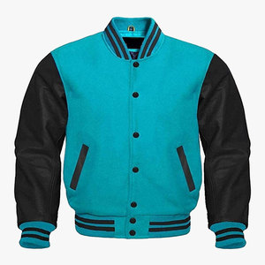 Custom Embroidery Logo <b>Men's</b> Wool Varsity <b>Jacket</b> with Breathable Windproof Design Winter Fleece Lining <b>Baseball</b> Style - Product Image 3