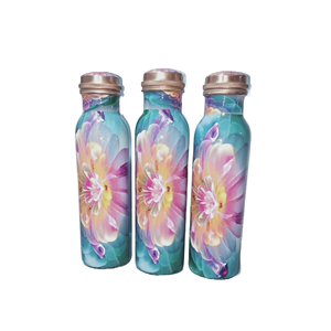 Bouteille en cuivre martelé unisexe luxueuse 500ml verres en métal de conception moderne avec couvercle meilleur prix pour une utilisation de remise en forme quotidienne élégante - Product Image 2