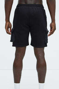 Ropa de Fitness de etiqueta privada de alta calidad, pantalones cortos de gimnasio de secado rápido con toalla, bolsillos de carga, decoración, pantalones cortos de chándal para hombres - Product Image 3