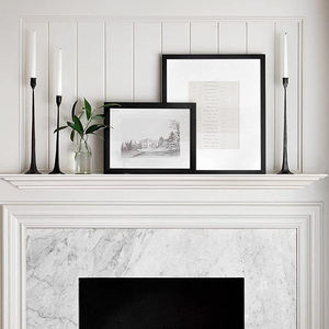 Luxurious Modern Iron <b>Pillar</b> Candlestick <b>Holder</b> with <b>Black</b> Coating Heat Resistant Home Decor Tabletop Centerpiece - Product Image 3