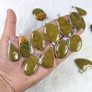 Lote de colgante de jaspe oceánico al por mayor para mujer, collar con colgante de piedras preciosas de jaspe oceánico, colgante a granel, suministro de joyería al por mayor - Product Image 4