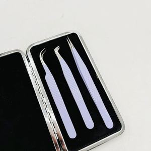 Agarre perfecto antibacteriano puntiagudo recto curvo de acero inoxidable sostenible recubierto de polvo púrpura ligero probado a mano - Product Image 3