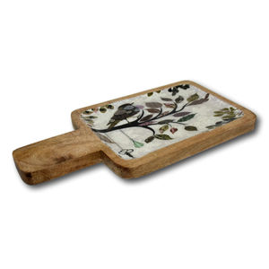 Plateau de service de luxe en bois pur fait à la main de qualité supérieure pour les mariages, les fêtes de restaurant, la vaisselle, plateau décoratif - Product Image 2