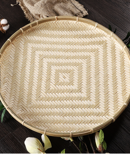 Panier carré plat en bambou tissé panier de rangement peu profond bambou meilleur produit pour la décoration de cuisine du Vietnam - Product Image 4