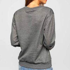 Sudaderas de cuello redondo de invierno de lana gris para mujer Sudadera con capucha de talla grande transpirable Ropa de moda OEM - Product Image 2